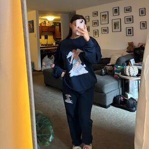 Brown Dyed Girl Sweat Set